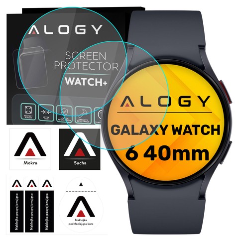 Alogy Screen Protector Watch+ 2x Szkło Hartowane ochronne na smartwatch do Samsung Galaxy Watch 6 40mm