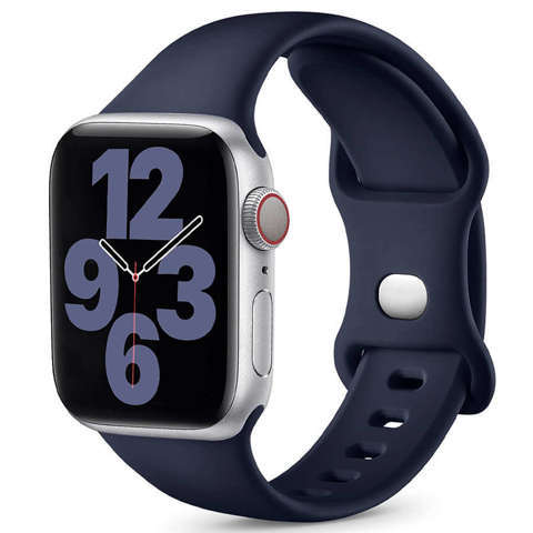 Alogy Sportowy pasek do smartwatcha gumowy do Apple Watch 42/44/45mm Granatowy