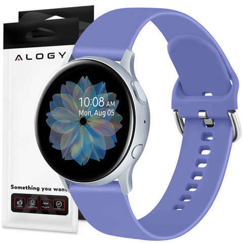 Alogy Strap Gumowy Uniwersalny pasek sportowy do smartwatcha 20mm Lavender