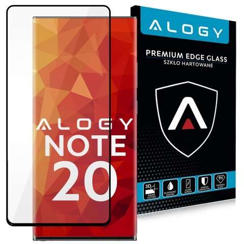 Alogy Szkło Full Glue case friendly do Samsung Galaxy Note 20 Czarne
