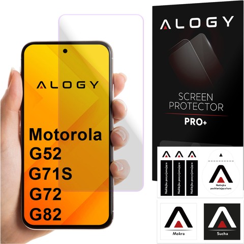 Alogy Szkło hartowane na ekran Motorola G52 / G71s / G72 / G82 Screen Protector Pro+ 9H