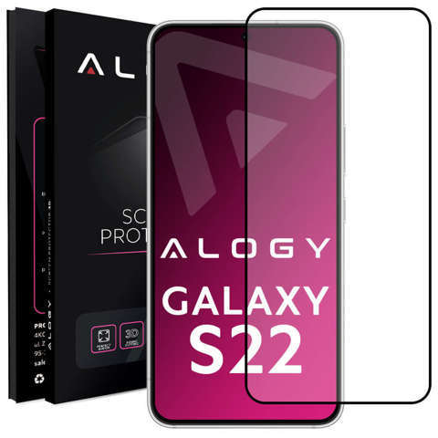 Alogy Szkło na ekran Full Glue case friendly do Samsung Galaxy S22 Czarne