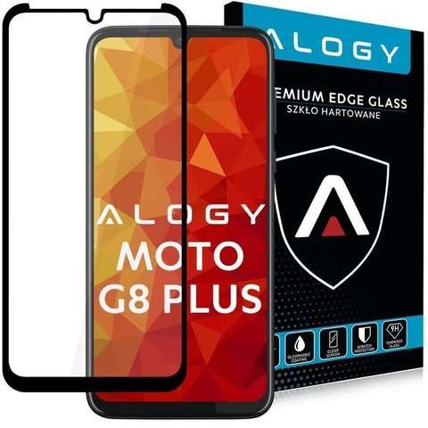 Alogy Szkło na telefon CF Full Glue do Motorola Moto G8 Plus czarne