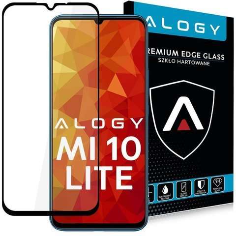Alogy Szkło na telefon case friendly Full Glue do Xiaomi Mi 10 Lite czarne