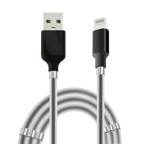 Alogy Szybki Kabel magnetyczny USB do Lightning 2.4A 100cm Czarny