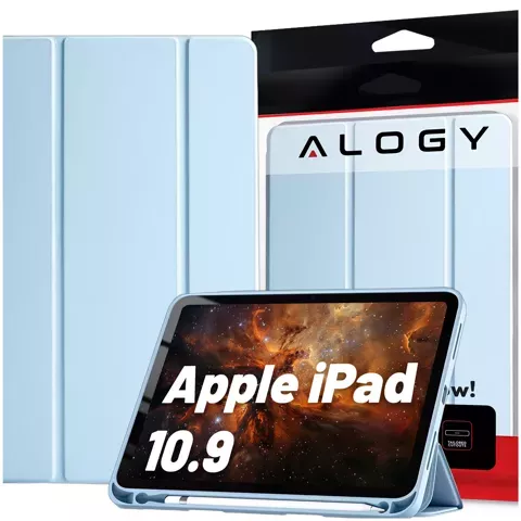 Etui do Apple iPad 10gen. 10.9" 2022 obudowa na tablet Alogy Smart Case Pencil Holder Niebieskie