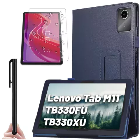 Etui do Lenovo Tab M11 10.95" TB330FU/TB330XU/TB331FC stojak pokrowiec obudowa z klapką na tablet Case Alogy Granatowe