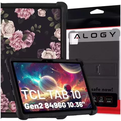 Etui do TCL TAB 10 Gen2 8496G 10.36" 10.4 obudowa na tablet silikonowe Alogy Stand Case Czarny