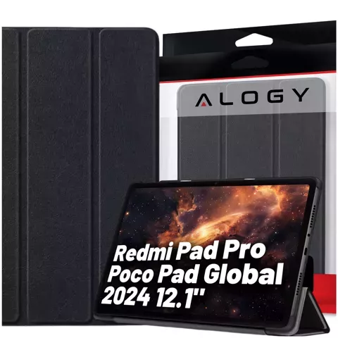 Etui do Xiaomi Redmi Pad Pro / Poco Pad Global 12.1" 2024 Alogy Book Cover Case obudowa na tablet Czarne