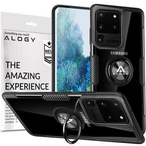Etui na telefon Alogy Armor Ring Holder do Samsung Galaxy S20 Ultra czarne