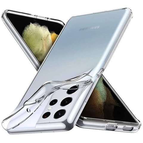Etui na telefon silikonowe do Samsung Galaxy S21 Ultra silikonowe przezroczyste