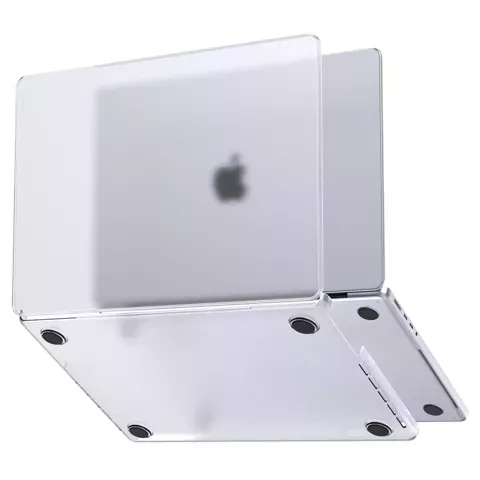 Etui ochronne do Apple Macbook Pro 16 - M1/M2/M3/M4 2021-2024 2025 Alogy AirGuard™ Elastyczna obudowa Matowa Przezroczysta Biel