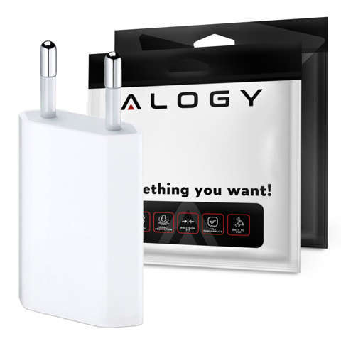 Ładowarka sieciowa Alogy zasilacz USB do iPhone 4 5 6 7 8 X iPod