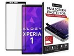 Szkło na ekran telefonu Alogy case friendly do Sony Xperia 1 Czarne 