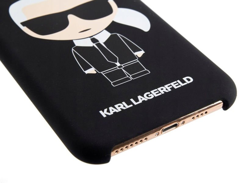 Etui Karl Lagerfeld Embossed do Apple iPhone XS Max Black + Szkło - ALOGY