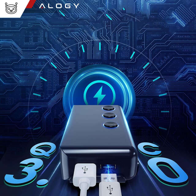  Alogy Adapter Rozdzielacz gniazda zapalniczki przełącznik 120W 3x Gniazdo zapalniczki + 4x USB QC Czarny