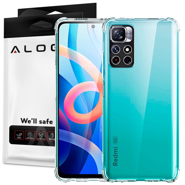  Alogy Etui na telefon pancerne ShockProof Case do Xiaomi Poco M4 Pro 5G Przezroczyste