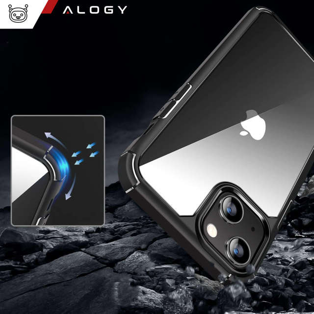  Alogy Hybrid Case Etui pancerne + 2x Szkło na ekran + 2x obiektyw do Apple iPhone 14 Plus Zestaw 5w1