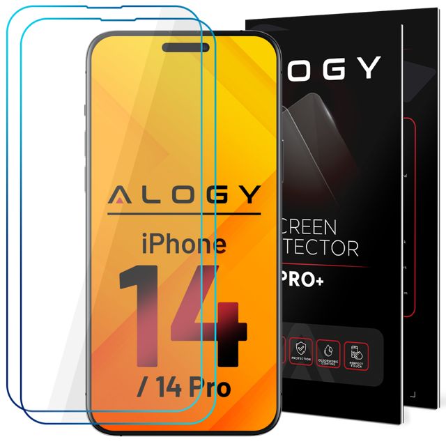 2x Szkło hartowane 9H do iPhone 15 Plus / 15 Pro Max / 16 Plus na ekran Alogy Screen Protector PRO+