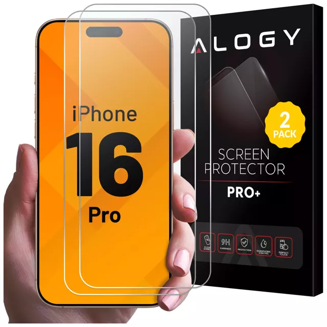 2x Szkło hartowane do Apple iPhone 16 Pro ochronne szkiełko na ekran 9H Alogy Heavy Pro+™️