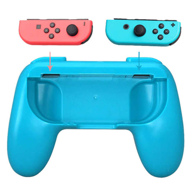 2x Uchwyt HandGrip do kontrolera Pad Joy-Con Nintendo Switch Czerwony i Niebieski