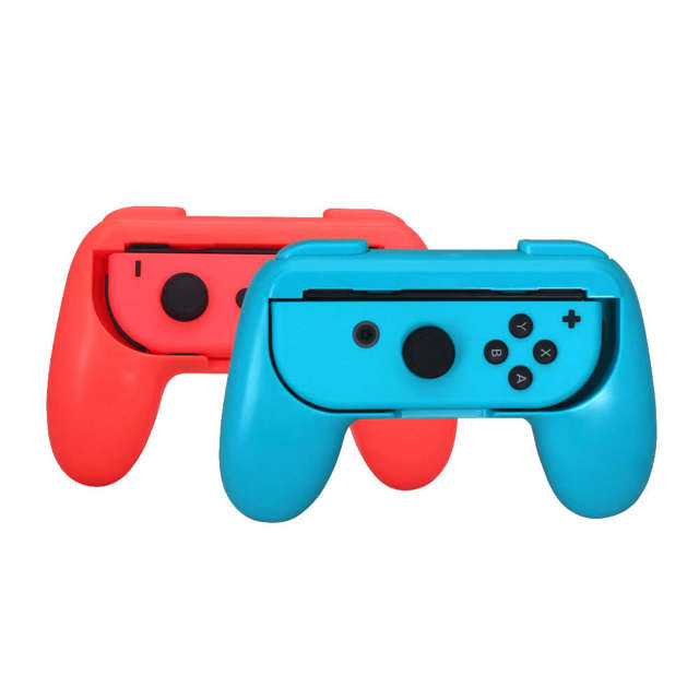 2x Uchwyt HandGrip do kontrolera Pad Joy-Con Nintendo Switch Czerwony i Niebieski