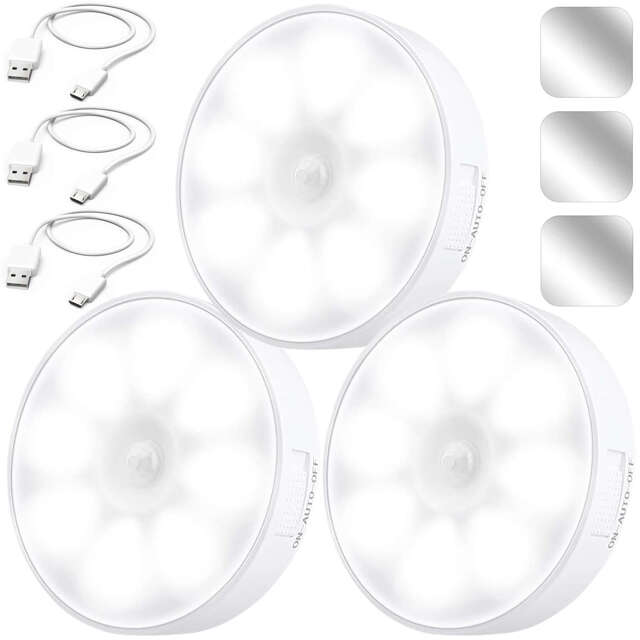 3x Alogy Lampka LED z czujnikiem ruchu Sensor Light Bezprzewodowa lampa nocna oświetlenie meblowe Światło zimne