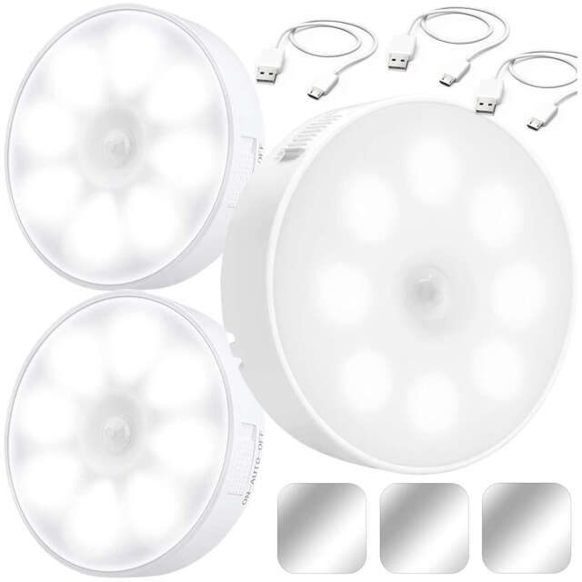 3x Alogy Lampka LED z czujnikiem ruchu Sensor Light Bezprzewodowa lampa nocna oświetlenie meblowe Światło zimne