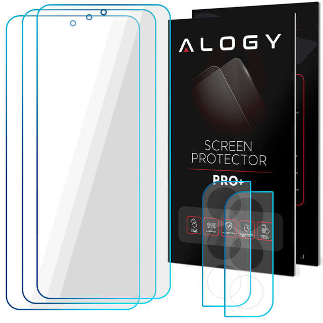 3x Szkło hartowane na ekran 9h + 2x Szkło na obiektyw Alogy Glass Pack do Samsung Galaxy S21 FE