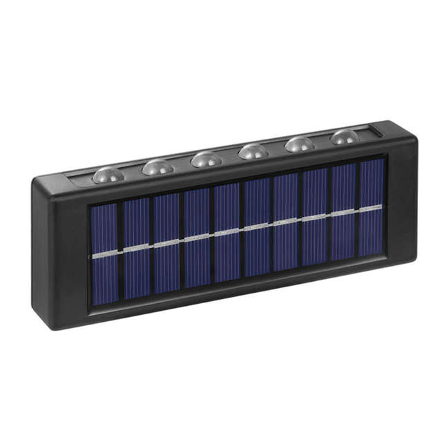 Alogy 2-Pack Lampa solarna 12 LED słoneczna Solar Lamp zewnętrzna elewacyjna z czujnikiem zmierzchu