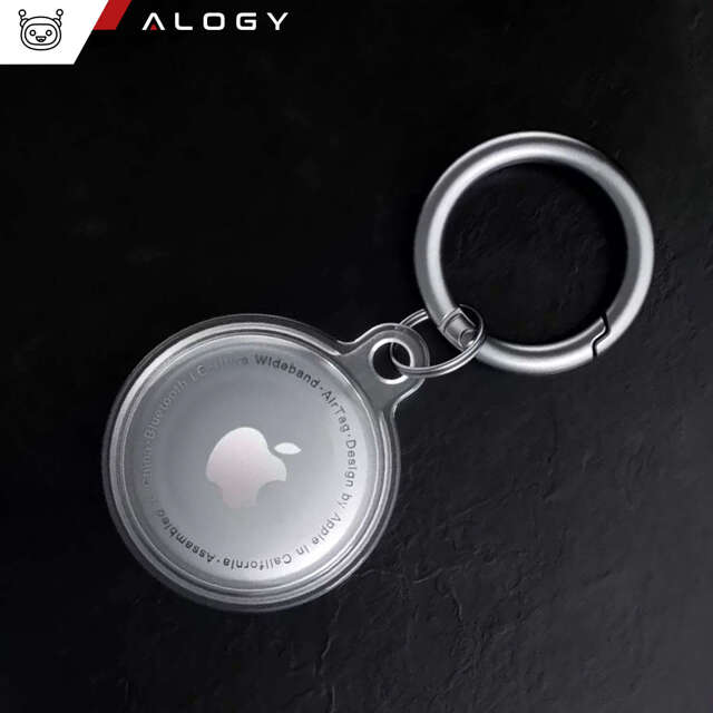 Alogy 2x Etui Protect Case 360 IPX8 Wodoodporne do AirTag Obudowa z zawieszką Matowe Przezroczyste