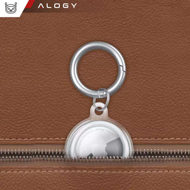 Alogy 2x Etui Protect Case 360 IPX8 Wodoodporne do AirTag Obudowa z zawieszką Matowe Przezroczyste