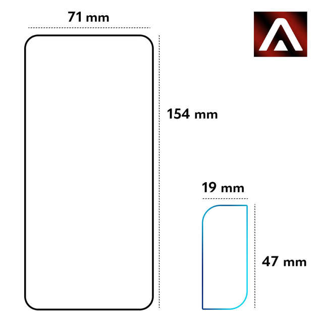 Alogy 2x Szkło Full Glue FC + 2x Szkło na obiektyw kamerę do Samsung Galaxy S22 Plus