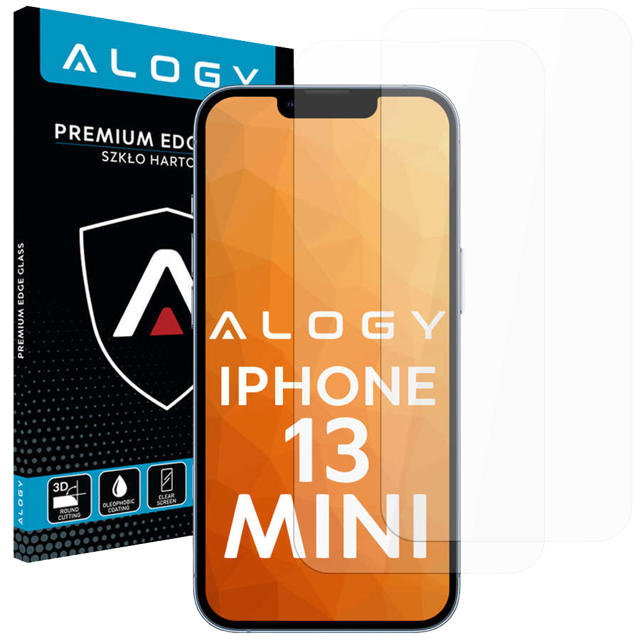 Alogy 2x Szkło hartowane do telefonu na ekran do Apple iPhone 13 Mini 5.4