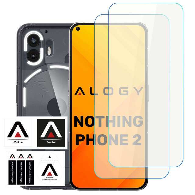 Alogy 2x Szkło hartowane na ekran do Nothing Phone 2 Screen Protector PRO+