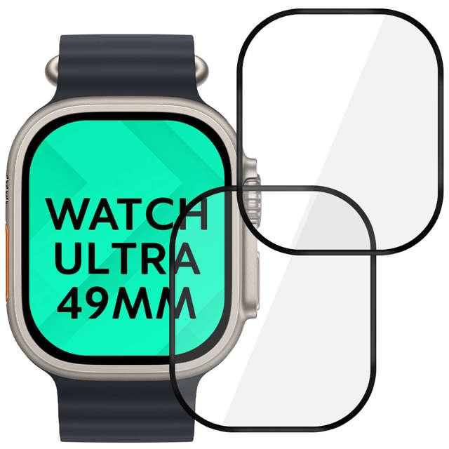 Alogy 2x Szkło na smartwatch elastyczne 3D do Apple Watch Ultra 49mm Black