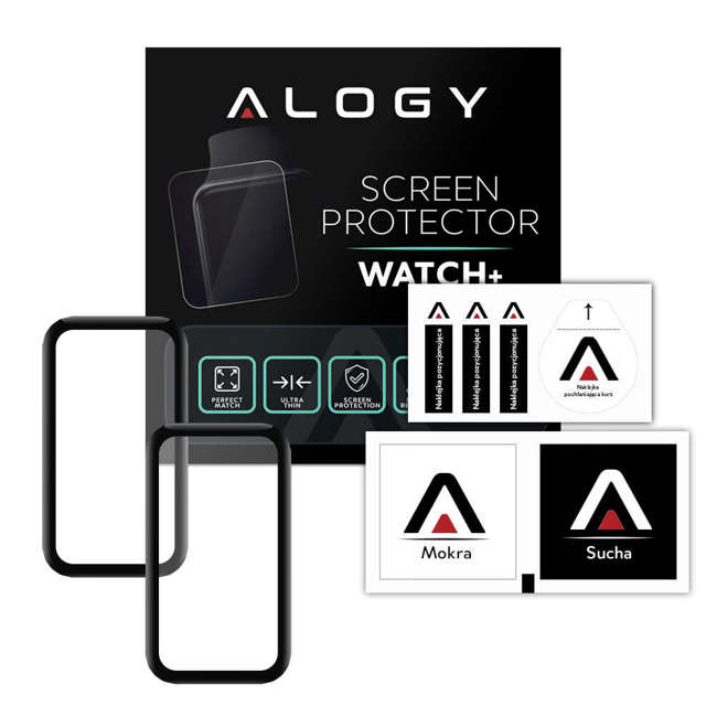 Alogy 2x Szkło na smartwatch elastyczne 3D do Xiaomi Redmi Smart Band Pro Black