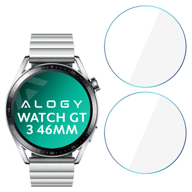 Alogy 2x Szkło ochronne do smartwatcha 9H do Huawei Watch GT 3 46mm