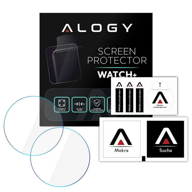 Alogy 2x Szkło ochronne do smartwatcha 9H do Huawei Watch GT 3 46mm