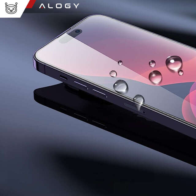 Alogy 360 Hybrid Set 6w1 Etui do iPhone 15 Pro Obudowa Case +2x szkło na ekran i obiektyw + Ring pancerne czarno-przezroczyste