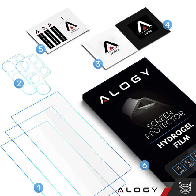 Alogy 3x Szkło hartowane do Galaxy S24 Ultra na ekran + 2x szkło na obiektyw Screen Protector Pro+ 9H