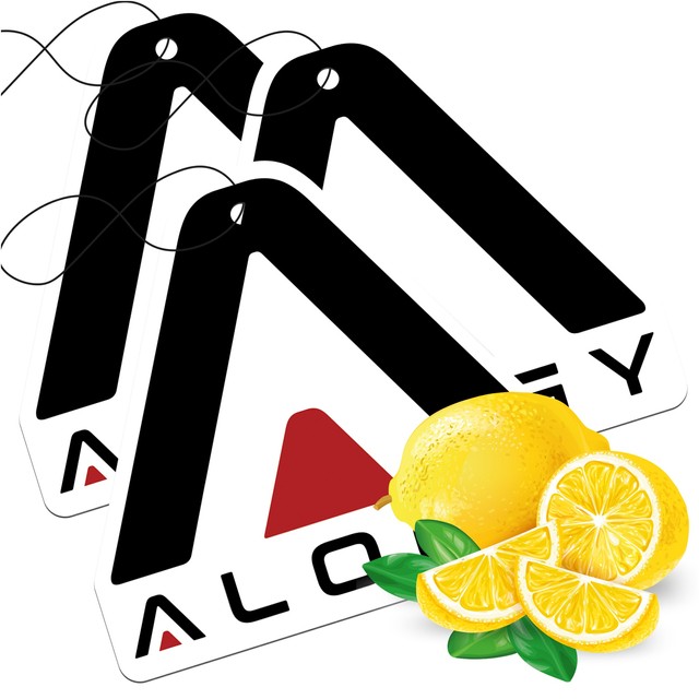 Alogy 3x Zawieszka zapachowa samochodowa zapach do samochodu auta odświeżacz powietrza samochodowy Lemon [3szt.]