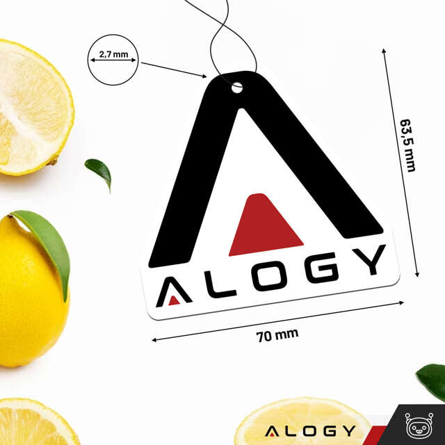 Alogy 3x Zawieszka zapachowa samochodowa zapach do samochodu auta odświeżacz powietrza samochodowy Lemon [3szt.]