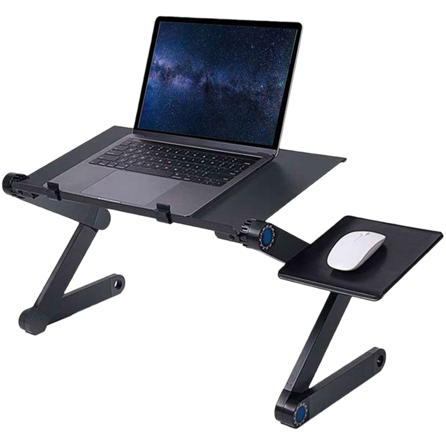 Alogy Aluminiowe biurko regulowane z wentylatorem na MacBook laptop PC 