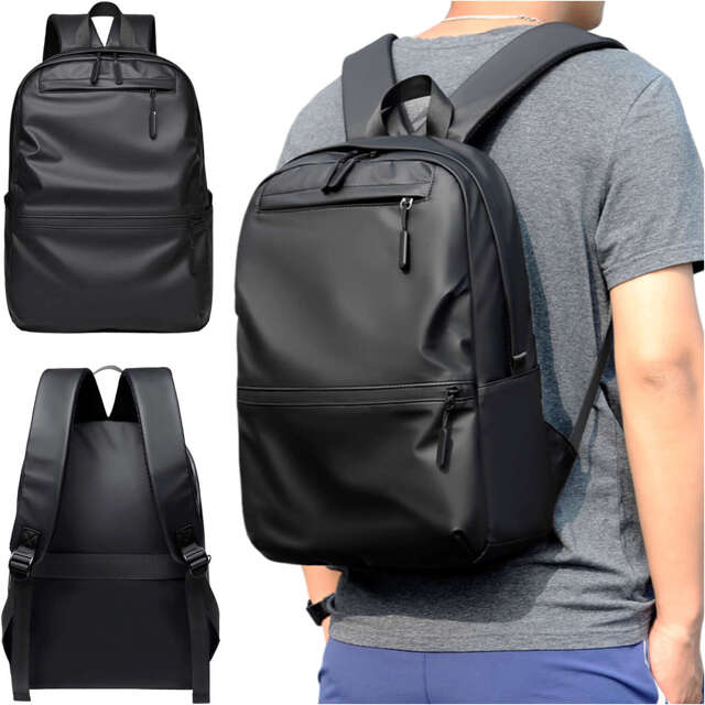 Alogy Backpack Plecak męski damski szkolny młodzieżowy na laptopa antykradzieżowy do samolotu uchwyt na walizkę Czarny