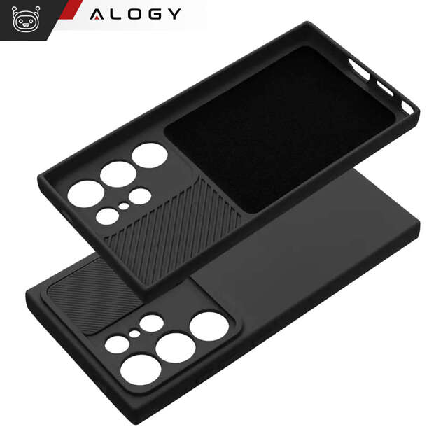 Alogy Camshield Etui do Samsung Galaxy S24 Ultra pancerne obudowa ochrona aparatu czarne