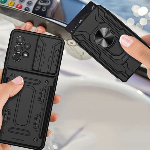 Alogy Camshield Ring Wallet Case z osłonką na aparat i portfelem do Samsung Galaxy A53