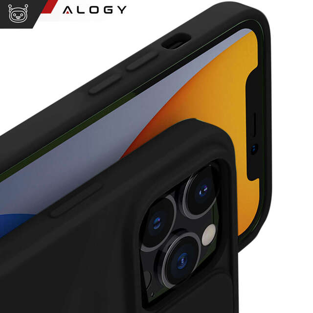 Alogy Camshield Soft Matt Etui ochronne do Apple iPhone 15 Pro Max obudowa z osłoną na obiektyw aparat Slide Czarne