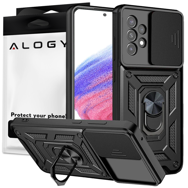 Alogy Camshield Stand Ring Etui na telefon z osłonką na aparat do Samsung Galaxy A53 / A53 5G