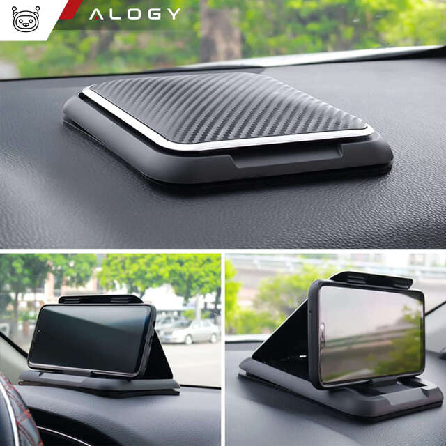 Alogy Carbon Car Holder Uchwyt samochodowy na telefon GPS na deskę
